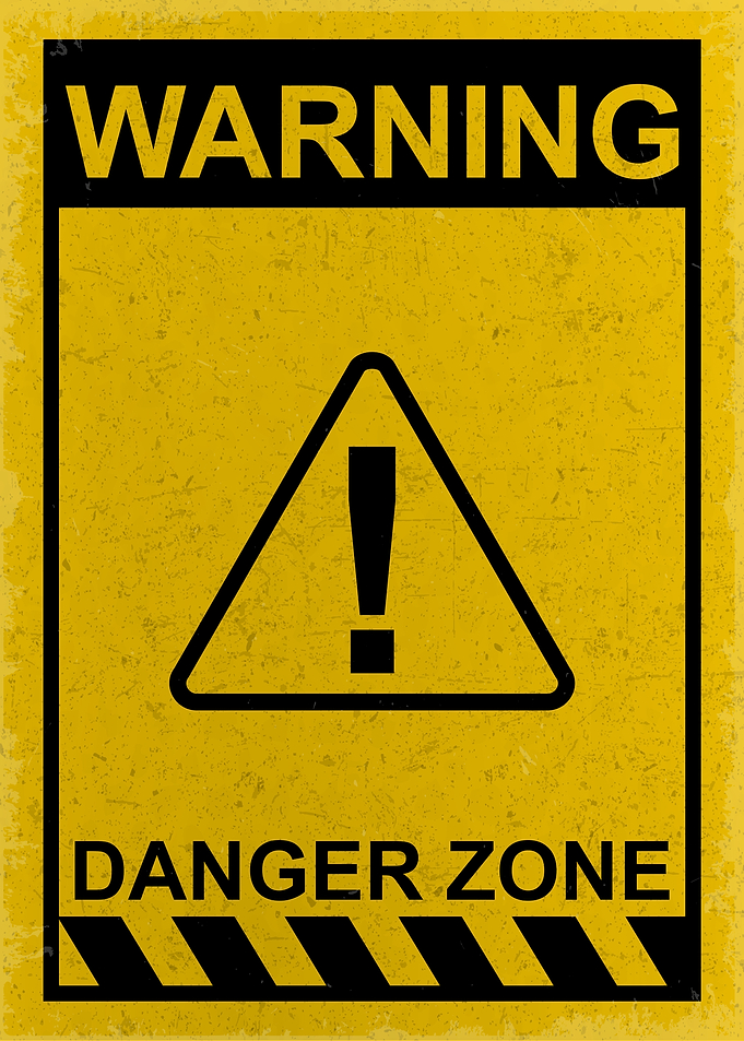 Warning Danger Zone Sign