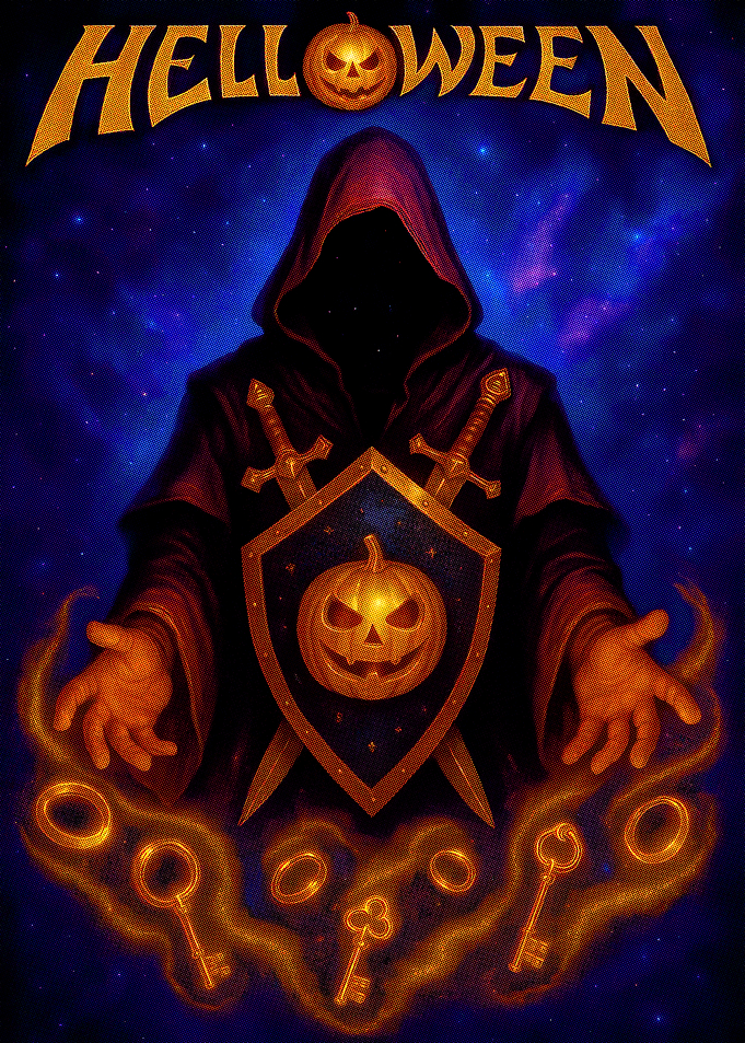 Helloween Grim Reaper with Pumpkin Shield