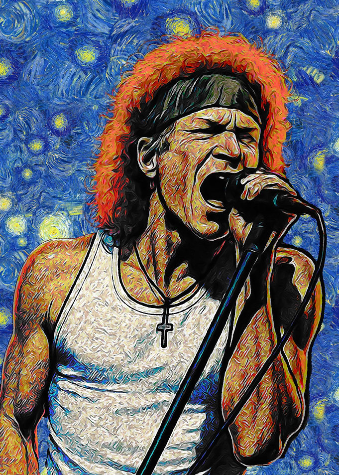 Singer in Van Gogh Style