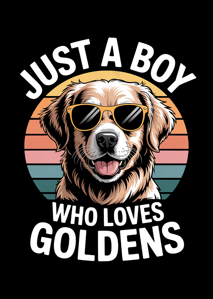 Just a Boy Who Loves Goldens