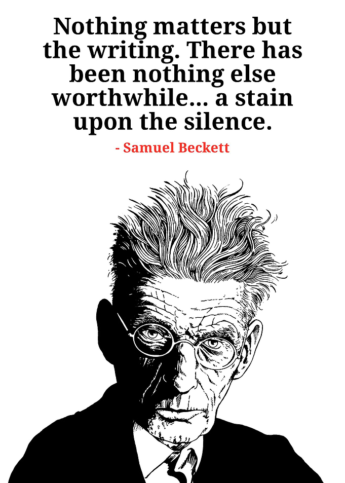 Samuel Beckett Quote Portrait