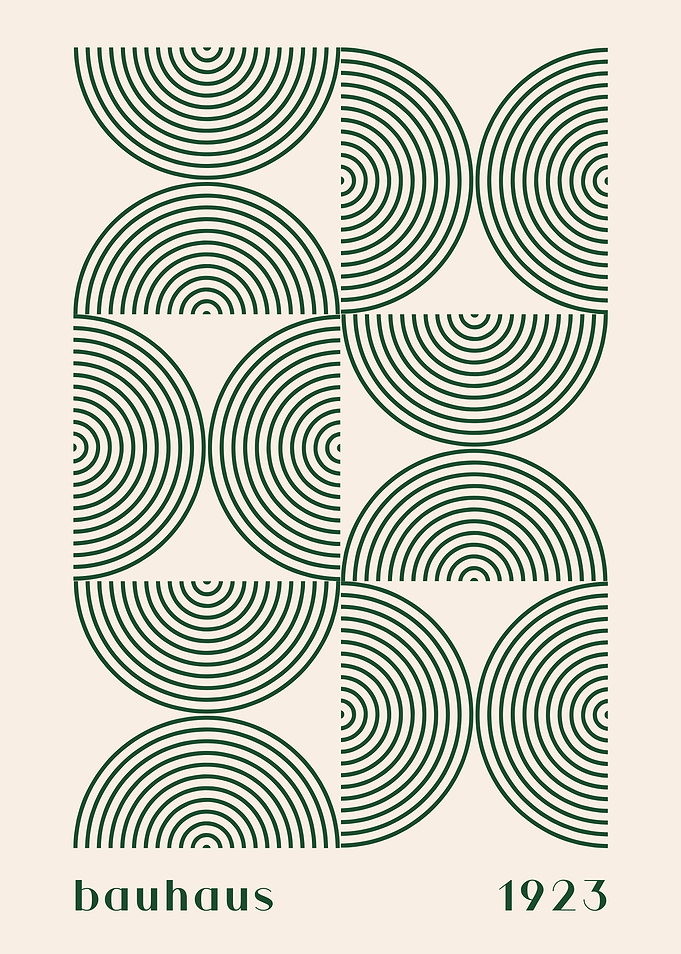 Bauhaus Geometric Pattern Art Print