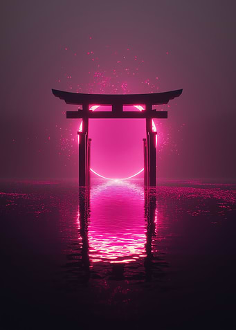 Neon Torii Gate