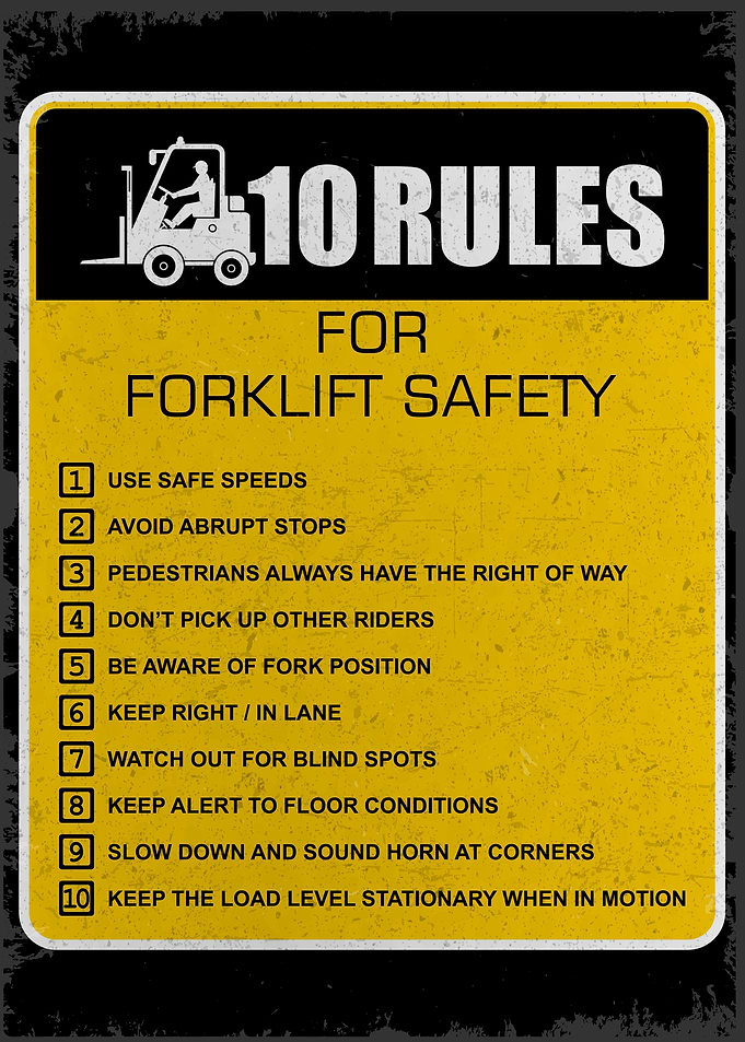 Forklift Safety Rules Poster