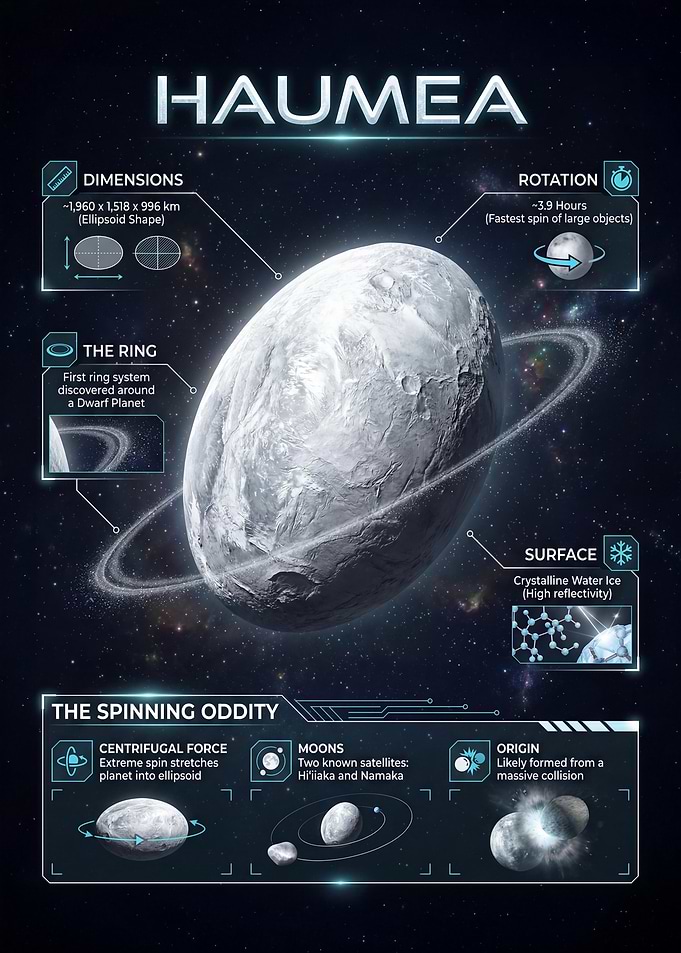 Haumea Dwarf Planet Infographic