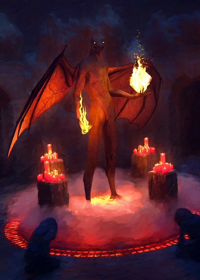 Ritual with Fire and Candles