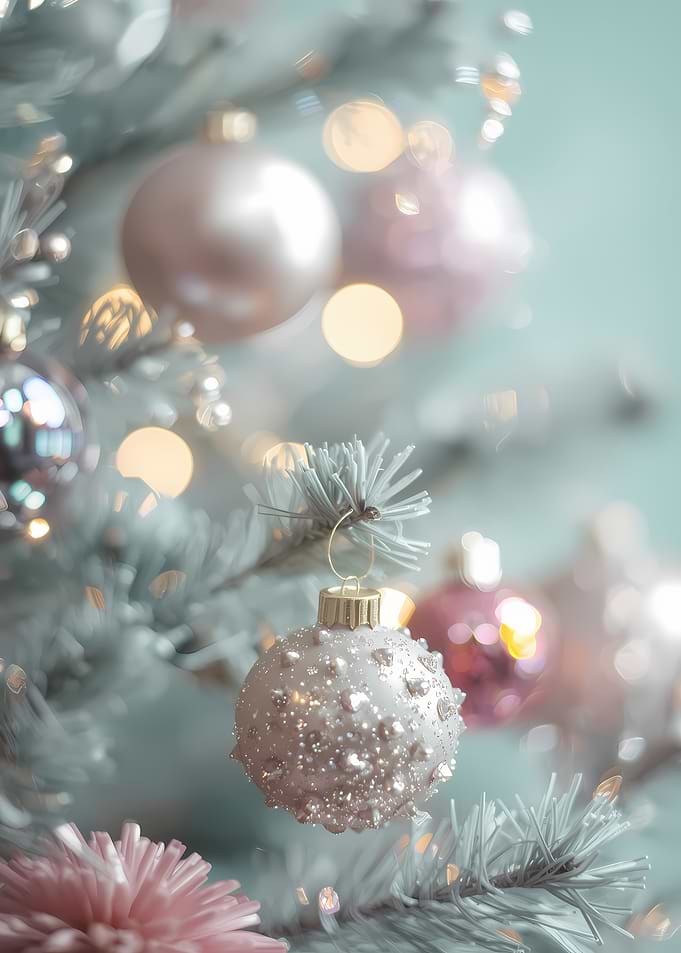 Pastel Christmas Tree Ornaments
