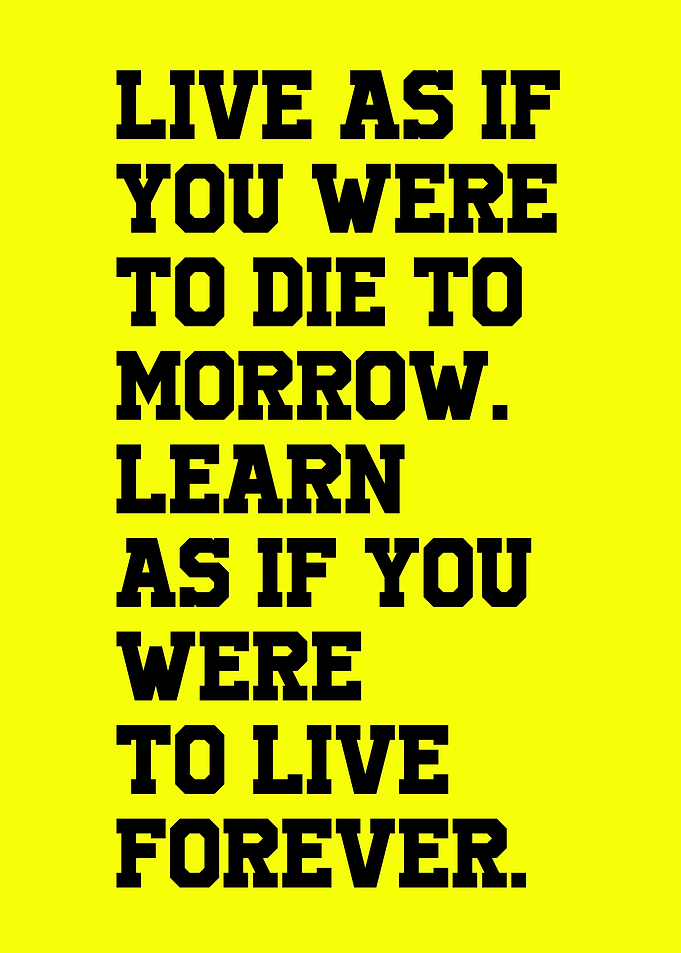 Inspirational Quote: Live and Learn