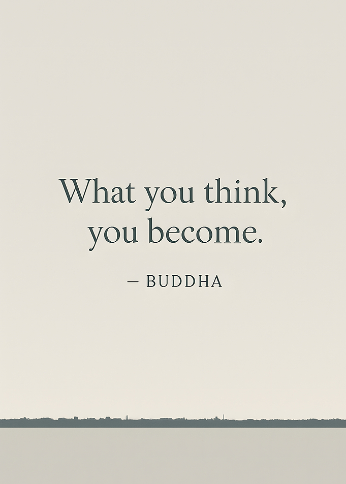 What you think, you become.