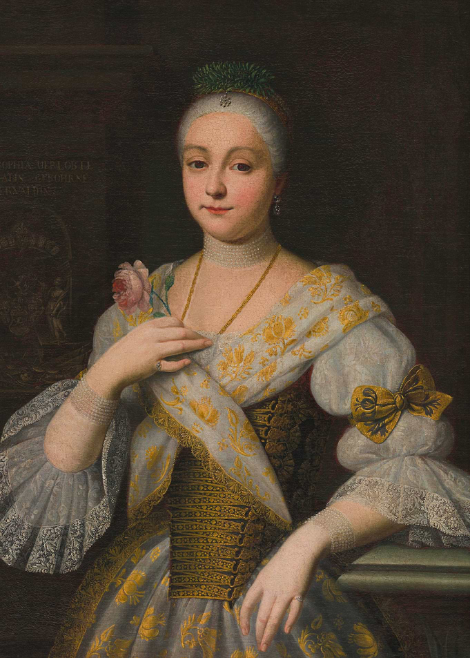 Ephraim Hochhauser – Portrait of Anna Zmeškalova‑Meerwaldtová (1744) | Classic 18th‑Century Portrait Art