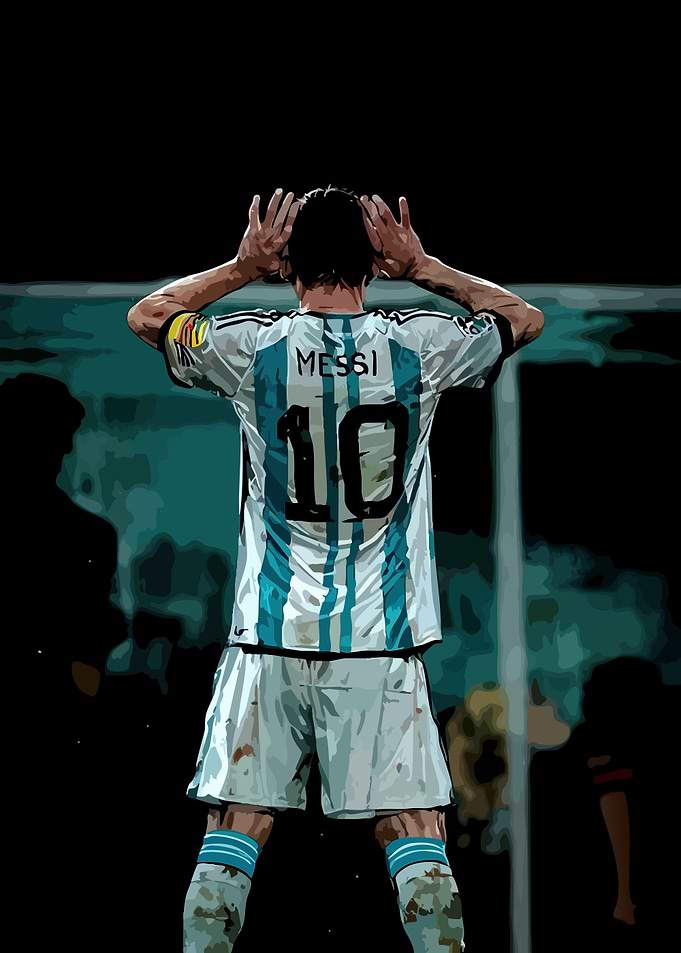 Lionel Messi Argentina Jersey Illustration