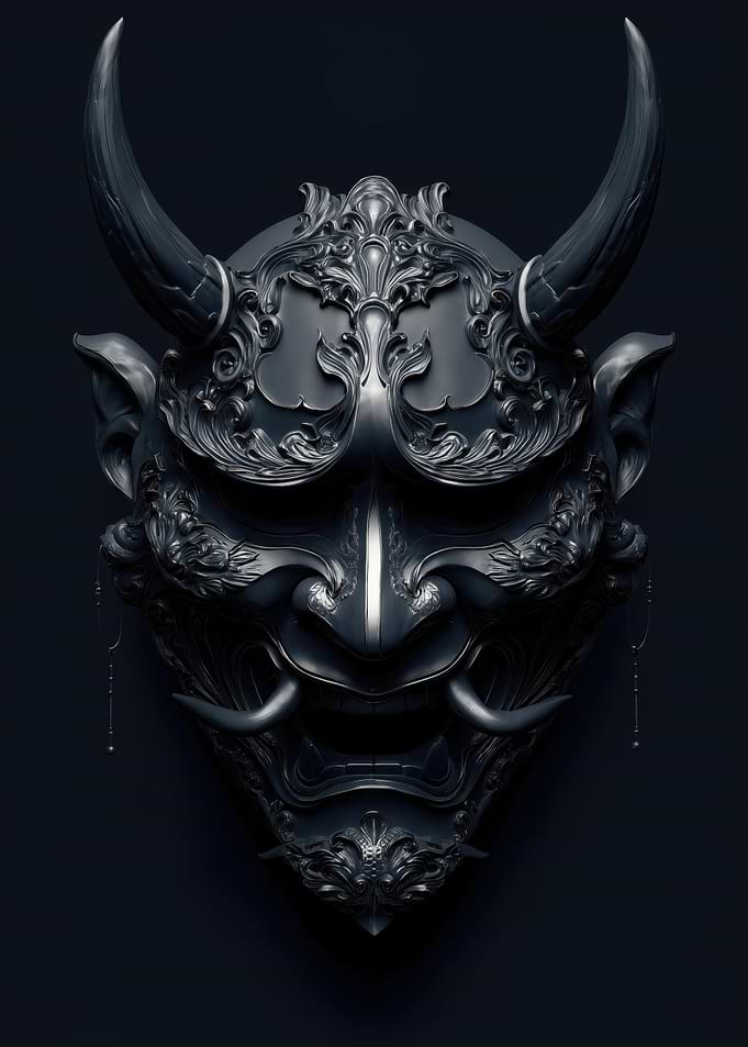 Ornate Japanese Oni Mask