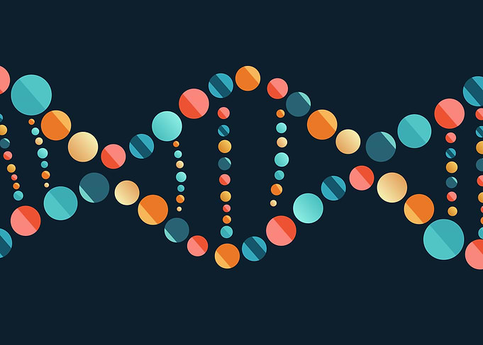 Colorful DNA Strand Illustration