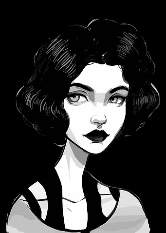 Helga Monochrome Portrait of a Woman