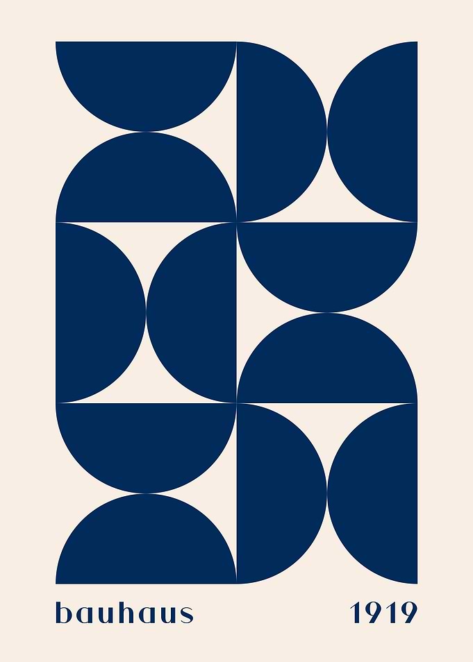 Bauhaus Geometric Pattern Art Print