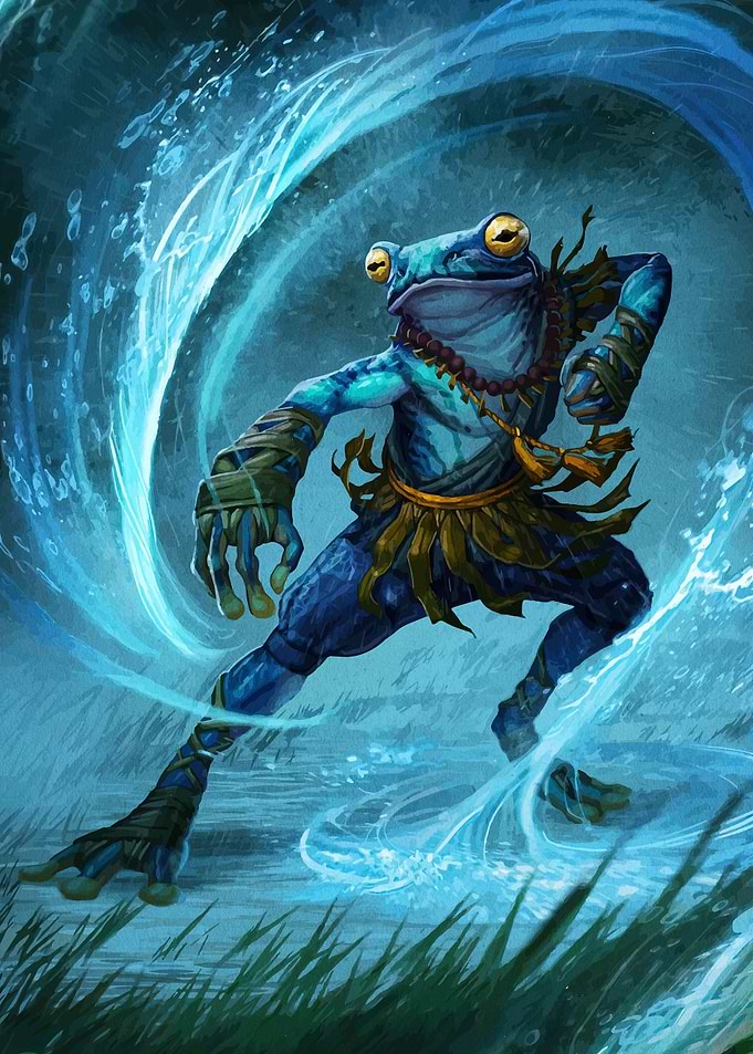Frog Warrior with Water Magic