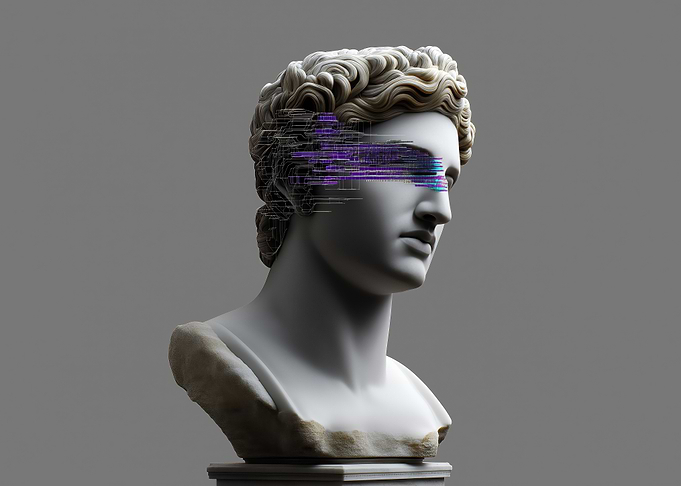 Digital Glitch on Classical Bust