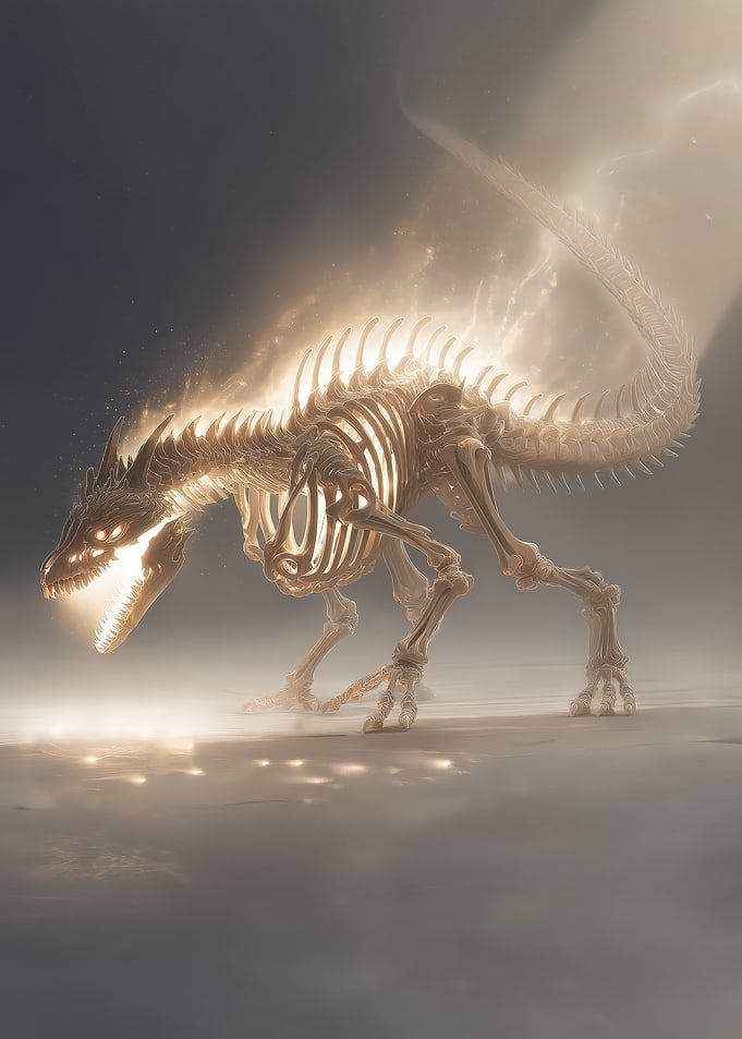 Glowing Skeletal Dragon