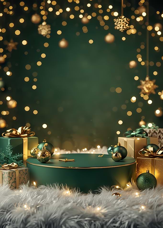 Elegant Christmas Display with Gifts