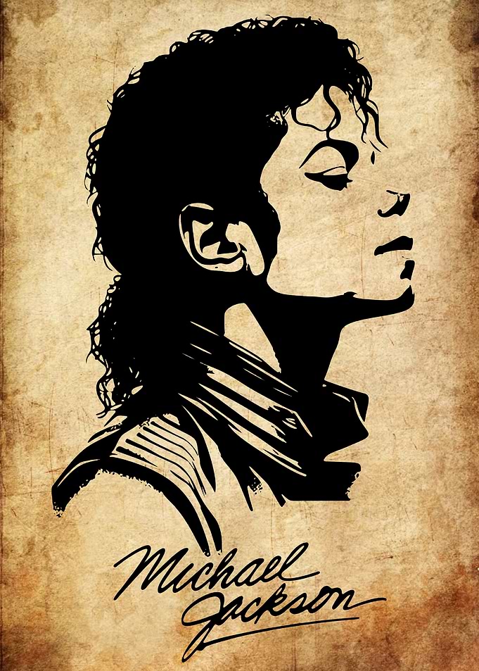 Michael Jackson Silhouette Portrait