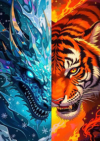 Ice Dragon and Fire Tiger