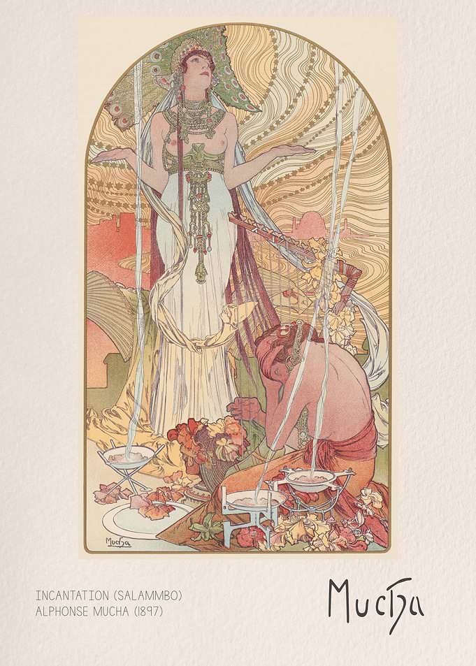 Incantation (Salammbo) by Alphonse Mucha