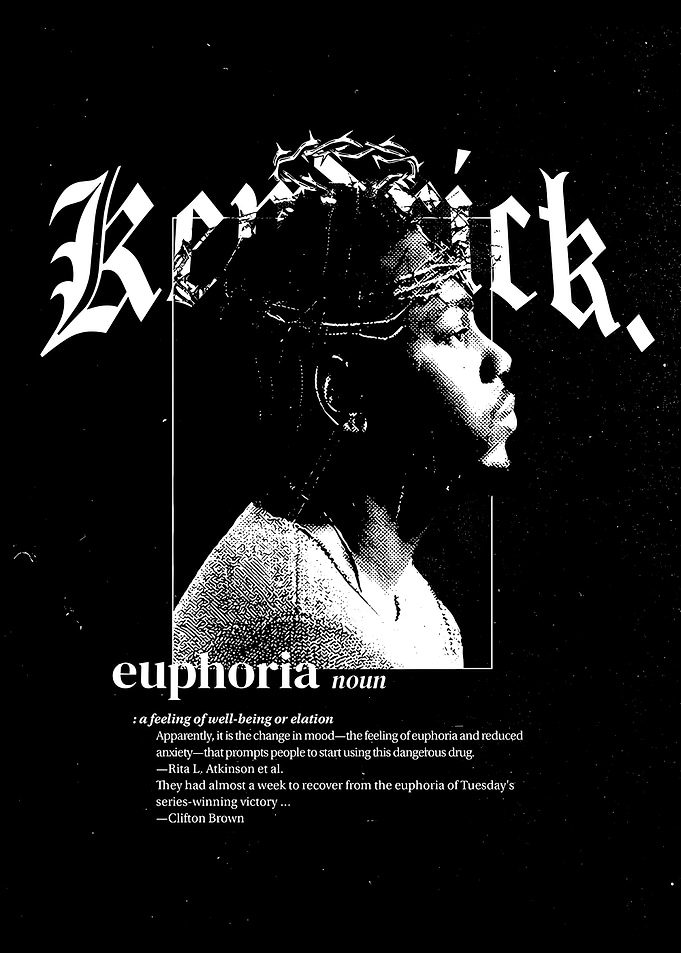 Kendrick Lamar Euphoria Black and White
