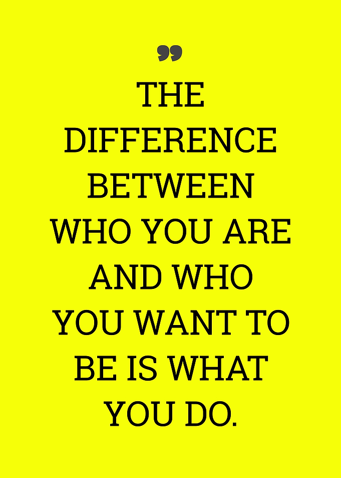 Inspirational Quote on Yellow Background