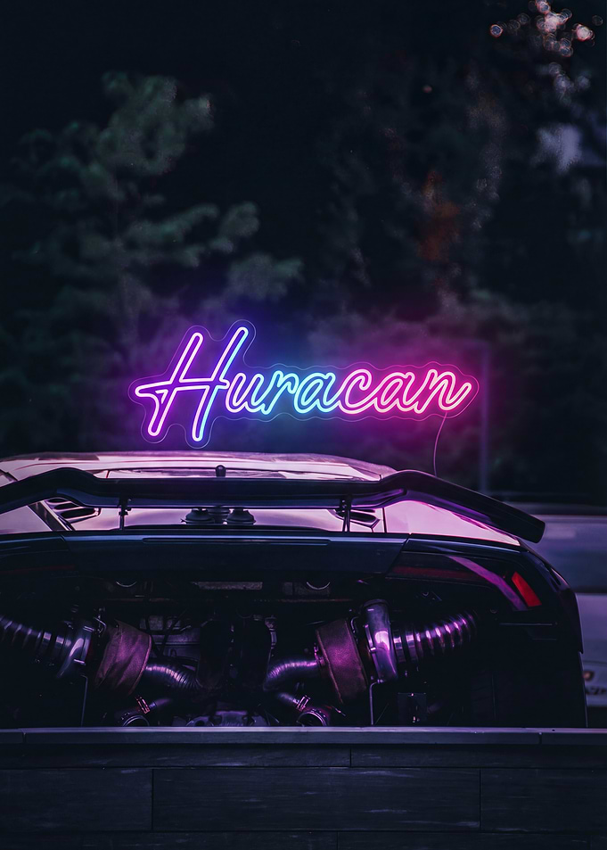 Huracan Twin Turbo Neon Sign