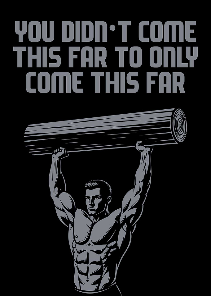 Motivational Weightlifting Illustration