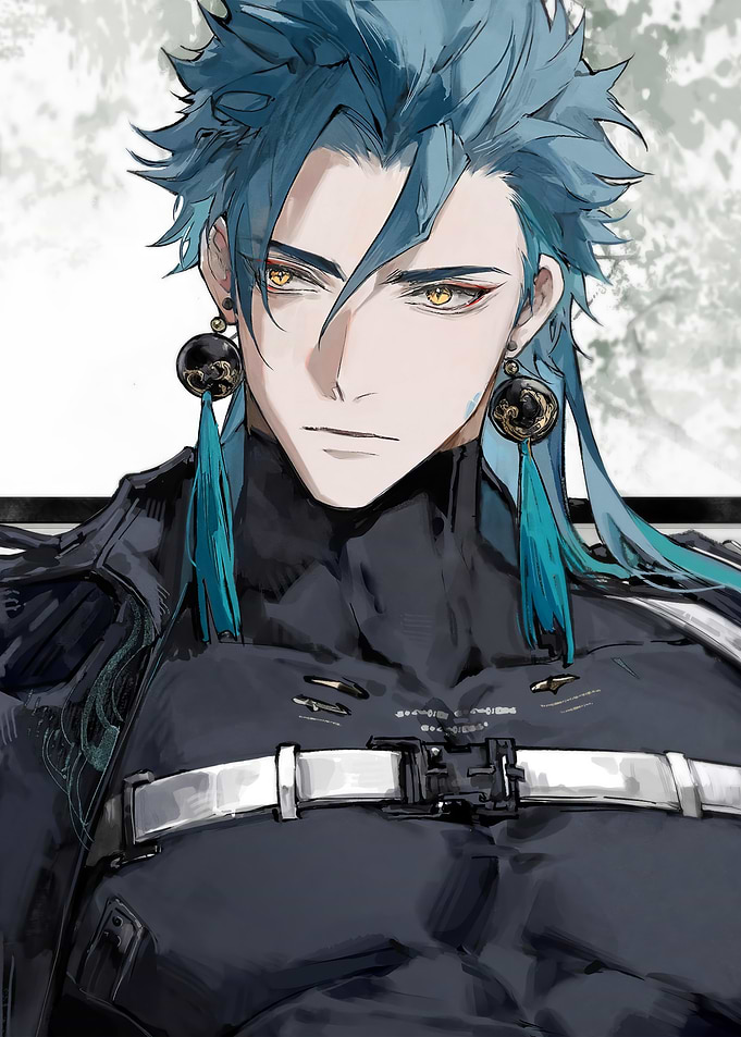 Wuthering Waves man with blue hair