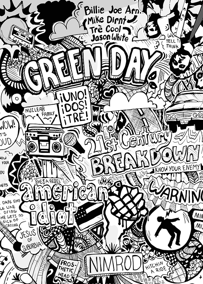 Green Day Doodle Art