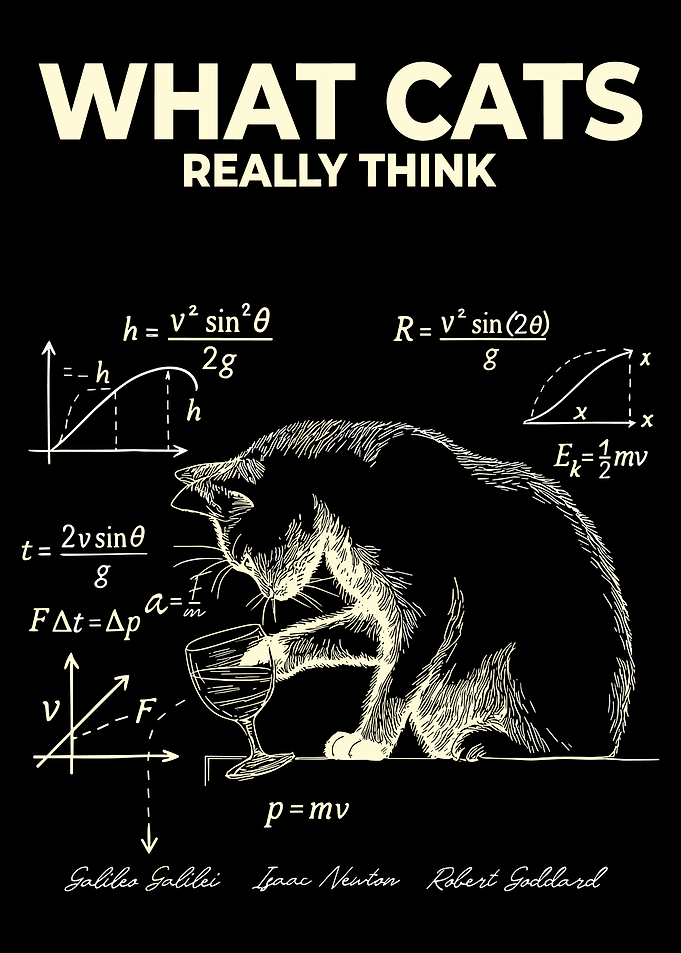 Funny Cat Physics Humor Design What Cats Really Think