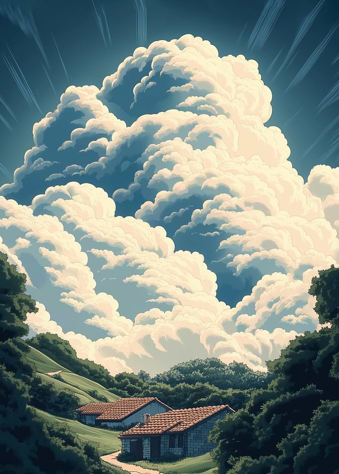 Clouds over Rural Landscape