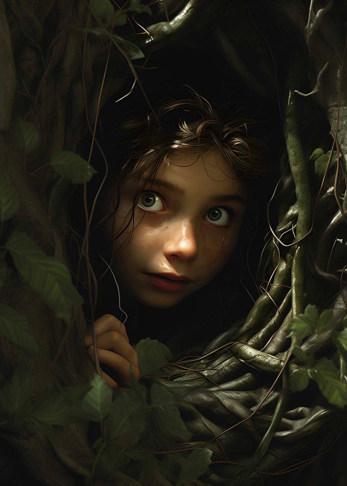 Girl in Forest Hollow