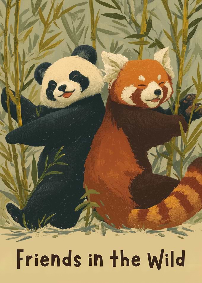 Panda Friends In The Wild
