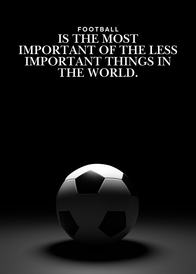 Football Importance Quote with Soccer Ball