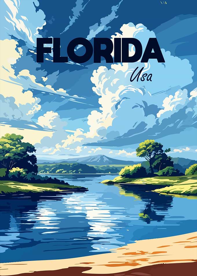Florida USA Landscape Poster