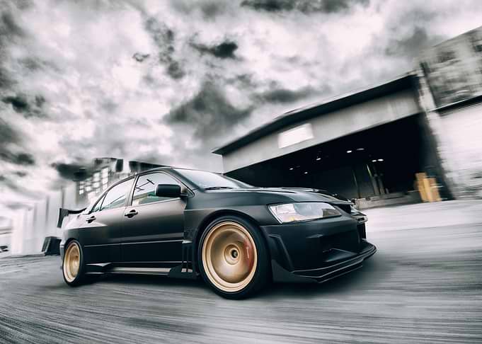 Black Mitsubishi Lancer