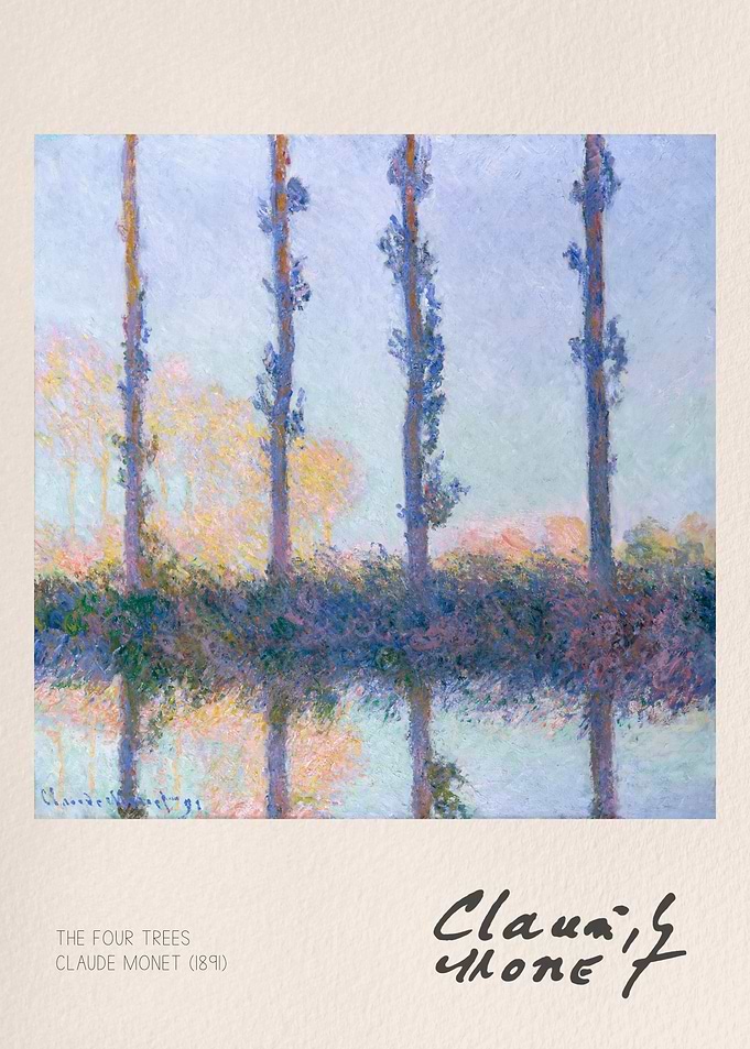 The Four Trees by Claude Monet