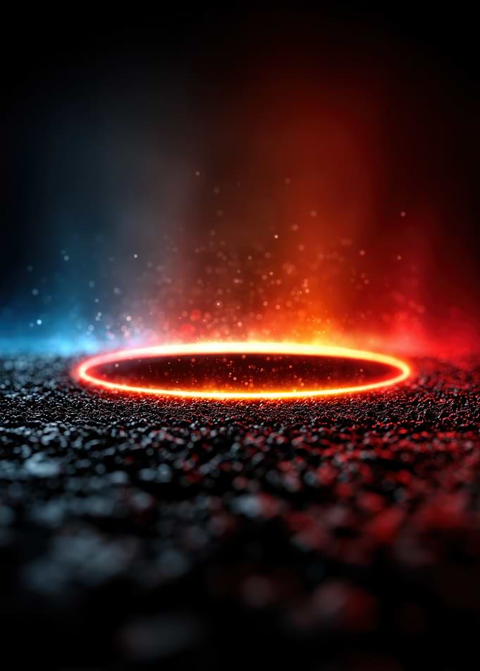 Glowing Portal on Rocky Ground