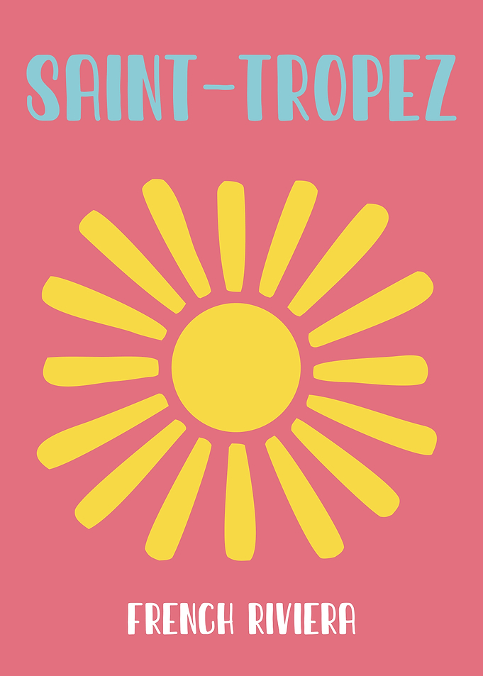 Saint-Tropez French Riviera Travel Poster