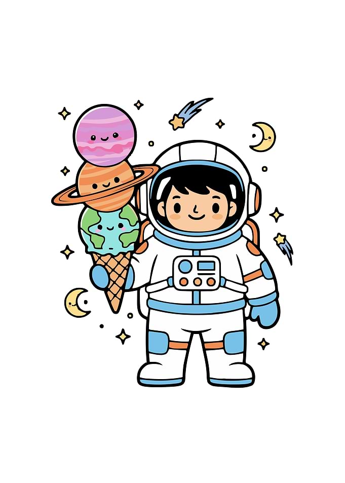 Astronaut Artwork Food