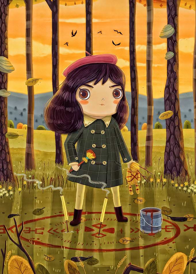 Little Misfortune Game Illustration