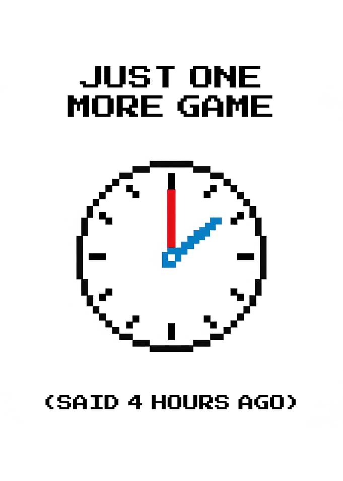 Just One More Game Pixel Art