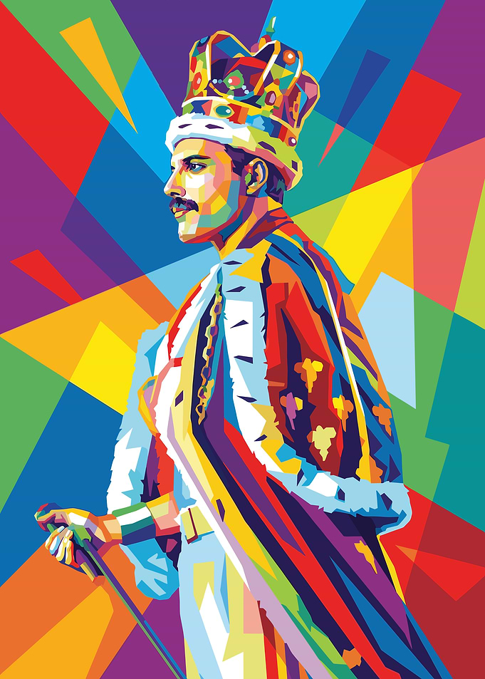 Freddie Mercury Pop Art Portrait