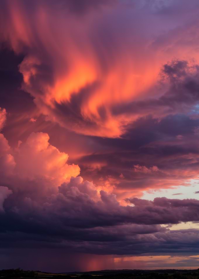 Sunset Sky with Storm Clouds