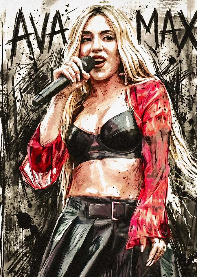 Ava Max Watercolor Portrait