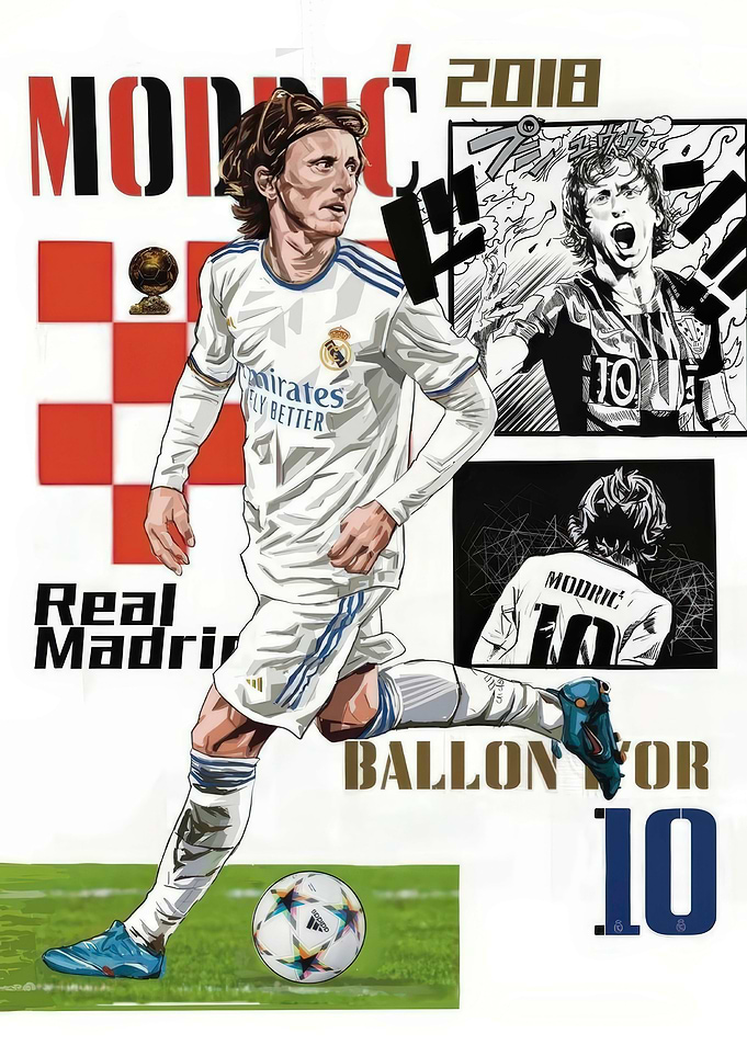 Luka Modrić Ballon d'Or 2018 Illustration