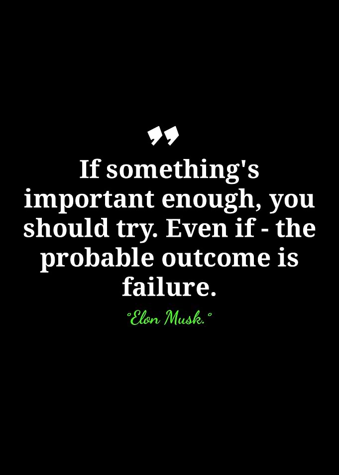 Elon Musk Quote: Try, Even If...